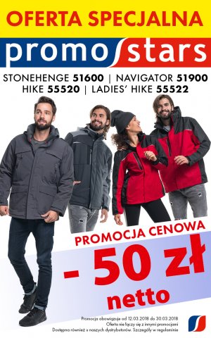 Oferta specjalna! -50 zł netto na wybrane kurtki